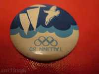 Russian Olympic badge embroidery sign Tallinn 80 sailing