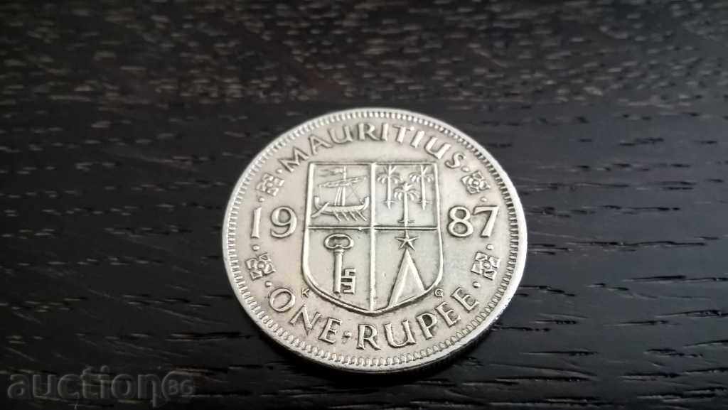 Монета - Мавриций - 1 рупия | 1987г.