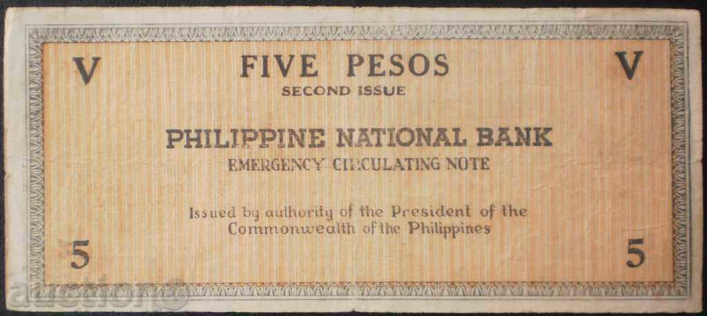 colecție de bancnote Filipine 5 Pesos 1941 RRR rare cu preț € 10.23 | 20.01 BGN