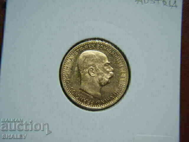 10 Corona 1910 Austria (10 corona Austria) - AU/Unc (gold) - 6