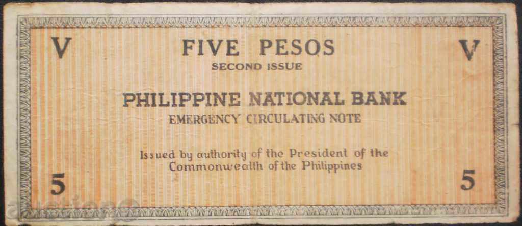 colecție de bancnote Filipine 5 Pesos 1941 RRR rare cu preț € 8.69 | 17.00 BGN colecție de bancnote Filipine 5 Pesos 1941 RRR rare cu preț € 8.69 | 17.00 BGN