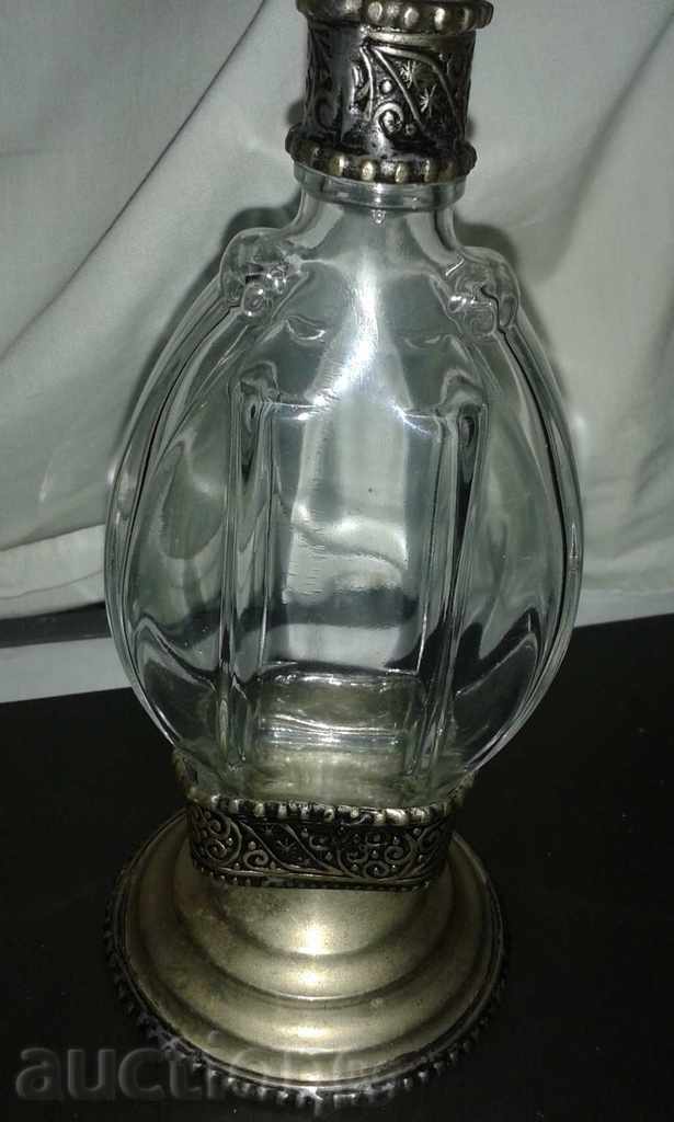 Livrarea sticla veche pentru arome, parfum - metal-cristal