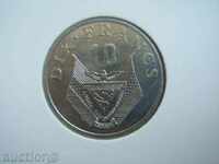 10 Francs 1985 Rwanda (10 франка Руанда) - Unc