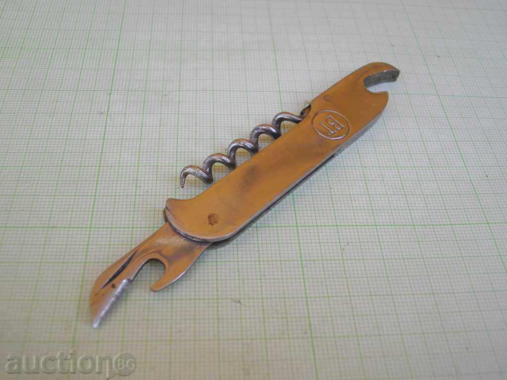 "VT" opener with a corkscrew from a sucker - 5 "VT" opener with a corkscrew from a sucker - 5