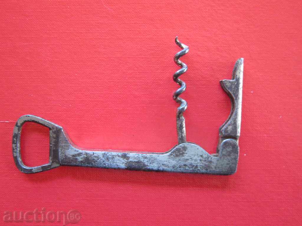 An old combined opener corkscrew markings with price 10.00 BGN | € 5.11 An old combined opener corkscrew markings with price 10.00 BGN | € 5.11