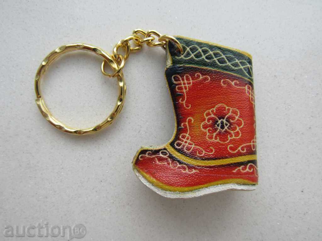 Leather key chain - Mongolia boot with price 8.00 BGN | € 4.09 Leather key chain - Mongolia boot with price 8.00 BGN | € 4.09