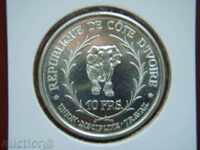10 Franci 1966 Coasta de Fildeș - Dovadă