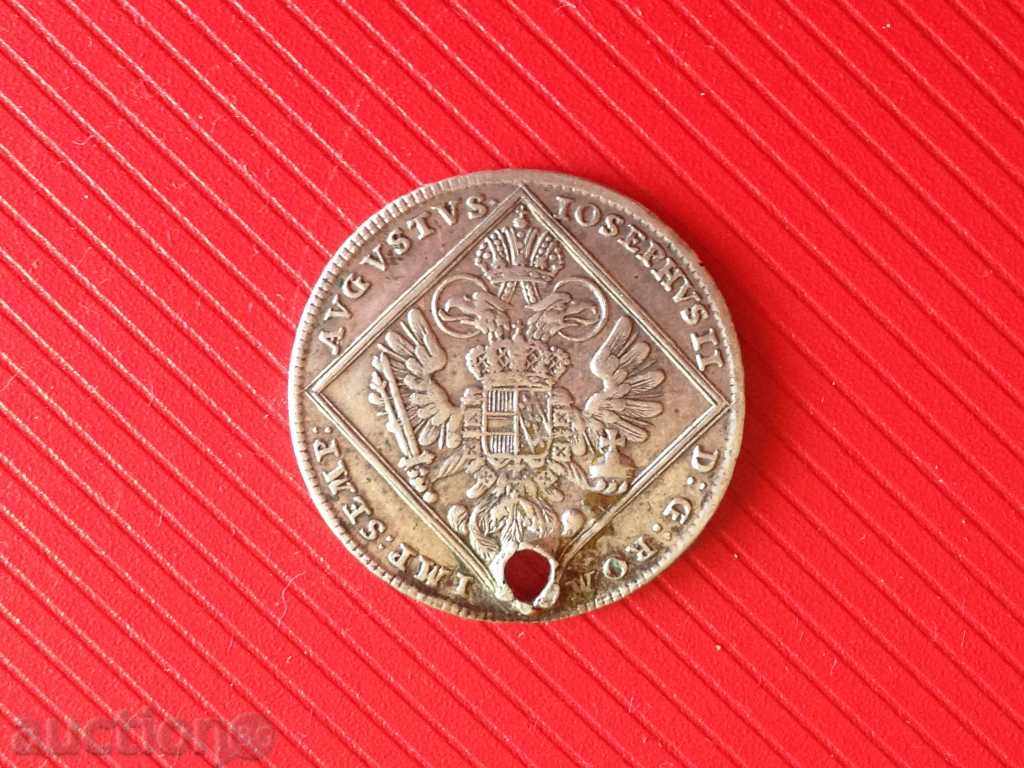 OLD SILVER COIN, RED!