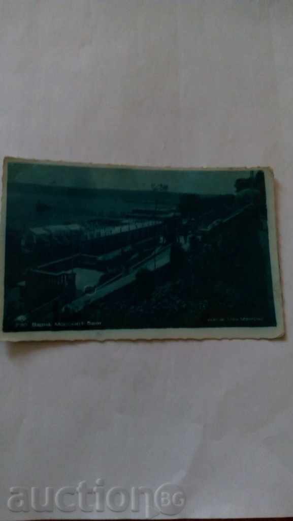 Пощенска картичка Варна Морските бани Гр. Пасковъ 1937