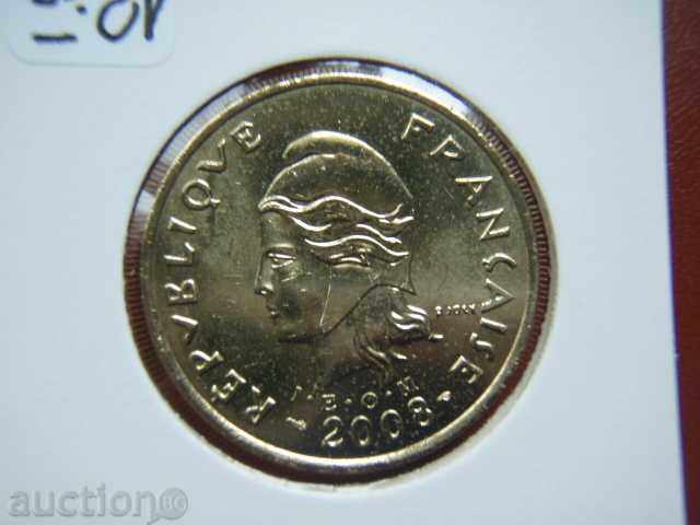 100 Francs 2008 New Caledonia - Unc with price € 4.69 | 9.17 BGN