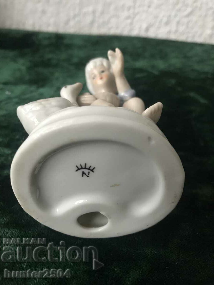 Auction  Helga with a goose13 cm