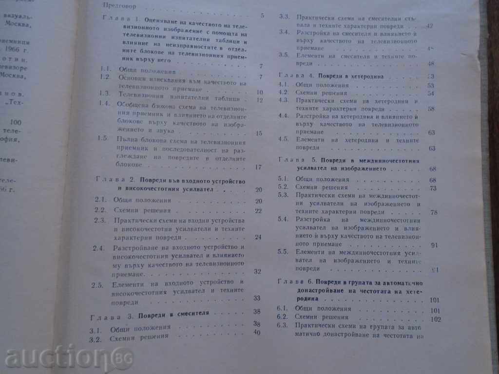 Delivery of DETECTION AND REPAIR OF TELEVISION RECEPTORS