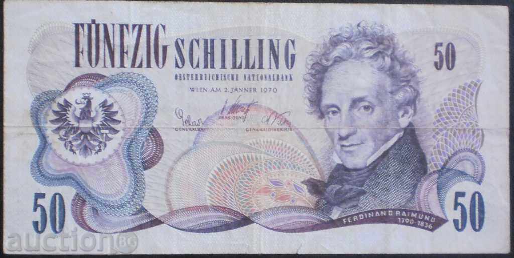 Bancnota Austria 50 Schilling 1970 R rare cu preț € 5.11 | 9.99 BGN