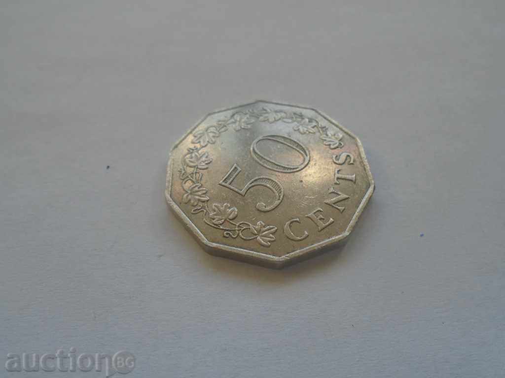 MALTA - 50 CENT 1972 with price 5.39 BGN | € 2.76 MALTA - 50 CENT 1972 with price 5.39 BGN | € 2.76