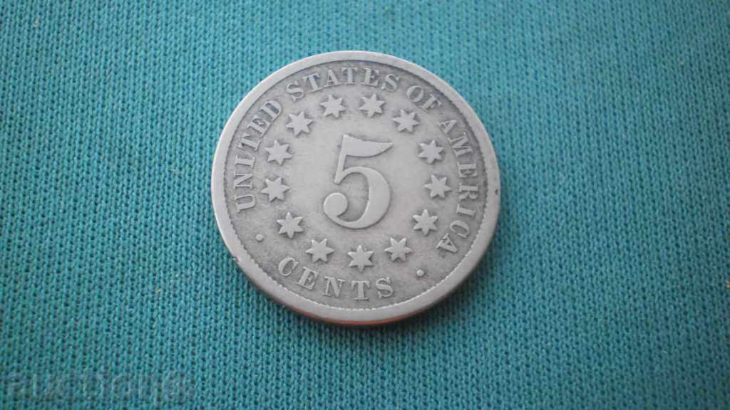 Colecție SUA 5 Cent 1869 RRR rar (kk) cu preț € 23.01 | 45.00 BGN