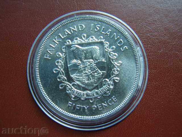 50 Pence 1977 Νήσοι Φώκλαντ - Unc