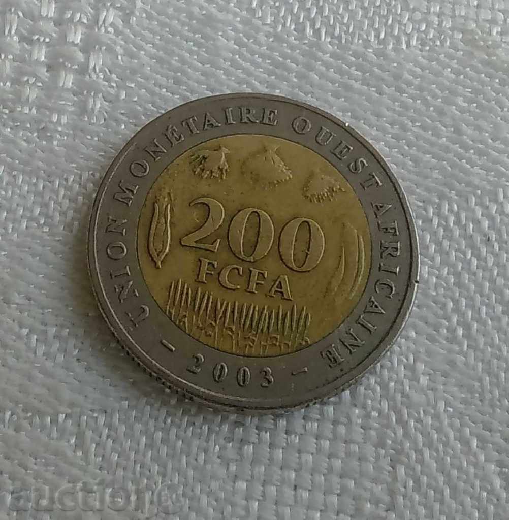 200 франка Западна Африка 2003 г.