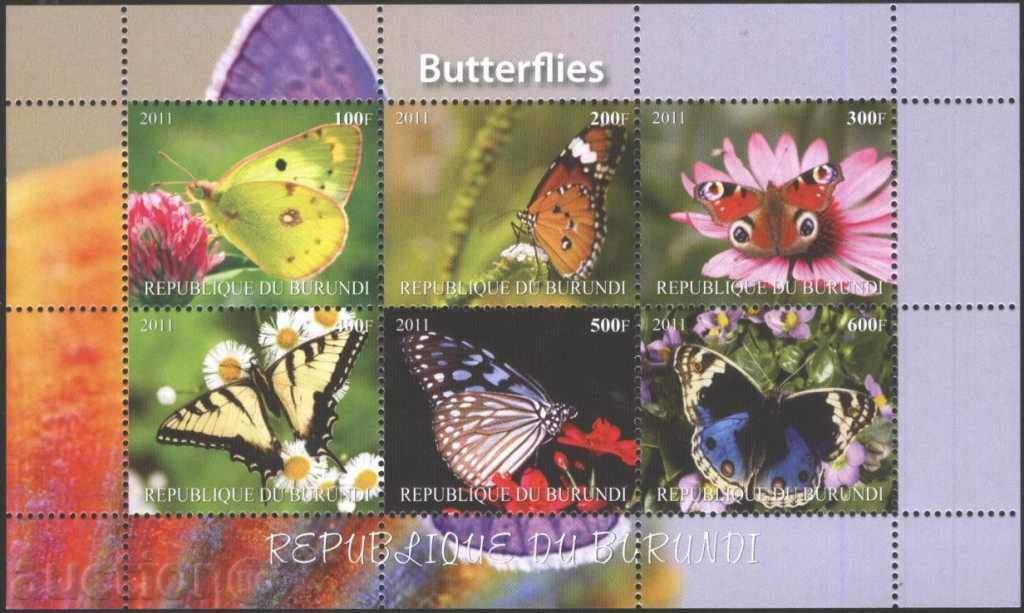 Καθαρίστε μπλοκ Πανίδα Πεταλούδες 2011 Μπουρούντι