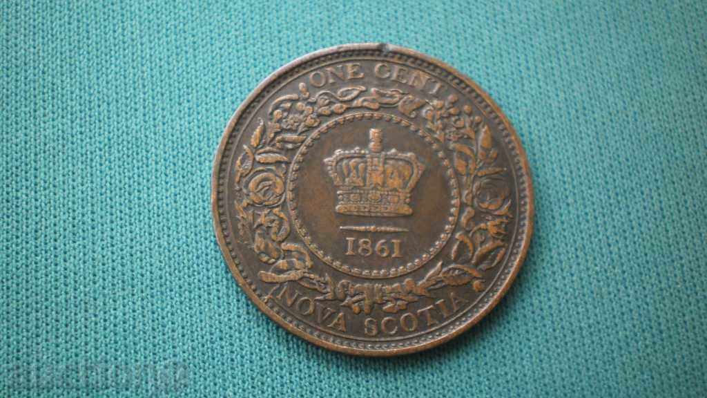 Nova Scotia 1 Cent 1861 πολύ σπάνιο (kk)