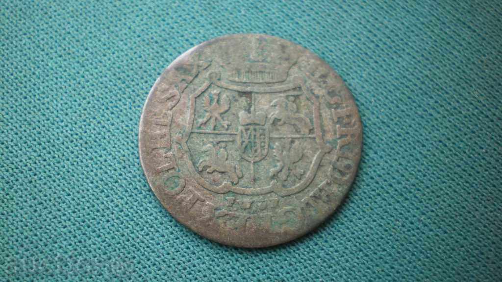Saxonia Germania 24th Thaler 1763 Argint foarte rar (kk) cu preț € 7.16 | 14.00 BGN