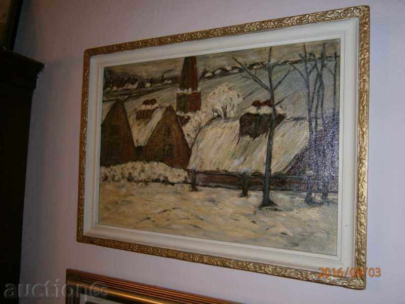 Δημοπρασία Εικόνα - Winter Wonderland - λάδι σε κόντρα πλακέ