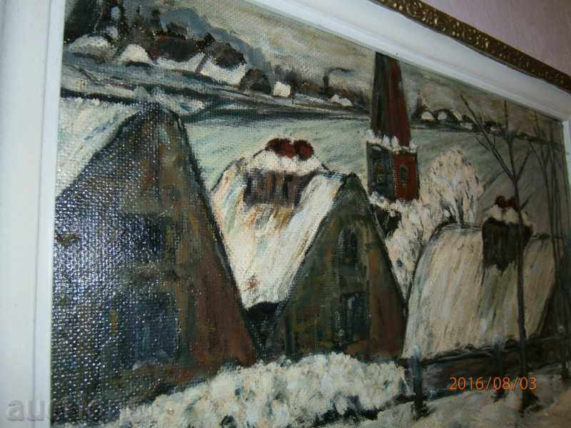 Παράδοση Εικόνα - Winter Wonderland - λάδι σε κόντρα πλακέ