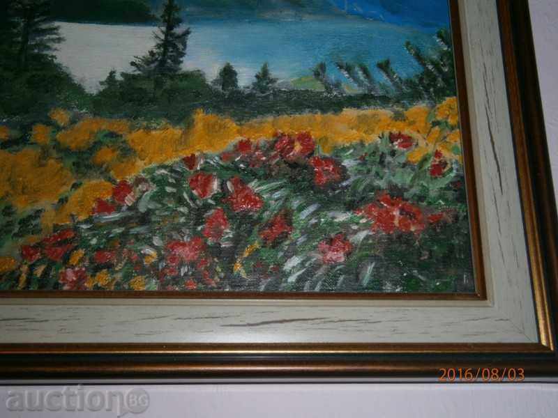 Auction Picture - BLUE MOUNTAIN - Oil on Canvas - Hrista Panteva Auction Picture - BLUE MOUNTAIN - Oil on Canvas - Hrista Panteva
