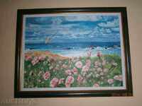 Picture SAMPLED BEACH Oil on canvas Hris Panteva