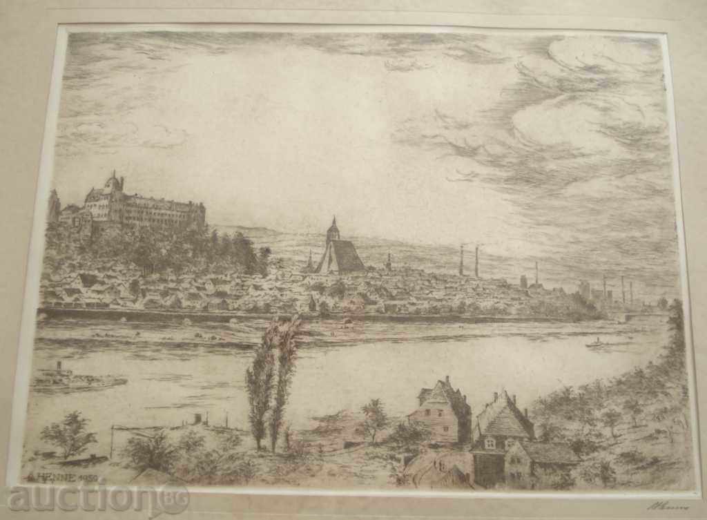 957 Germany engraving city Pirna unrecognized author 1959 signature with price 60.00 BGN | € 30.68