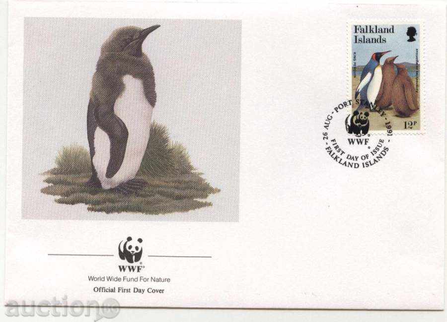Първодневни пликове (FDC) WWF 1991 от Фолкландски острови