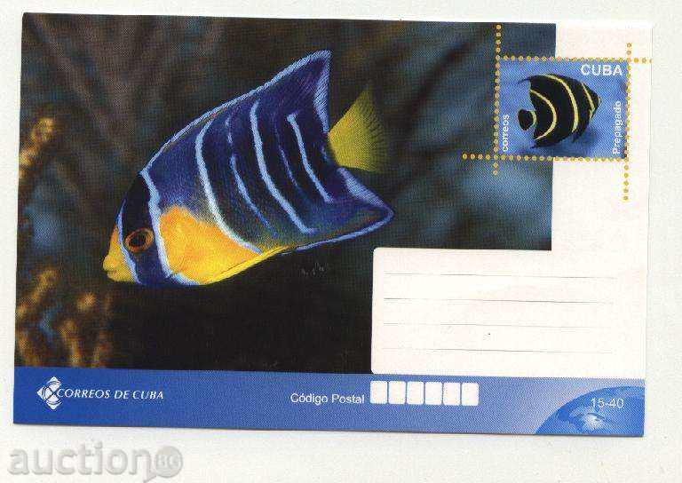 Пощенска картичка Риба  от Куба