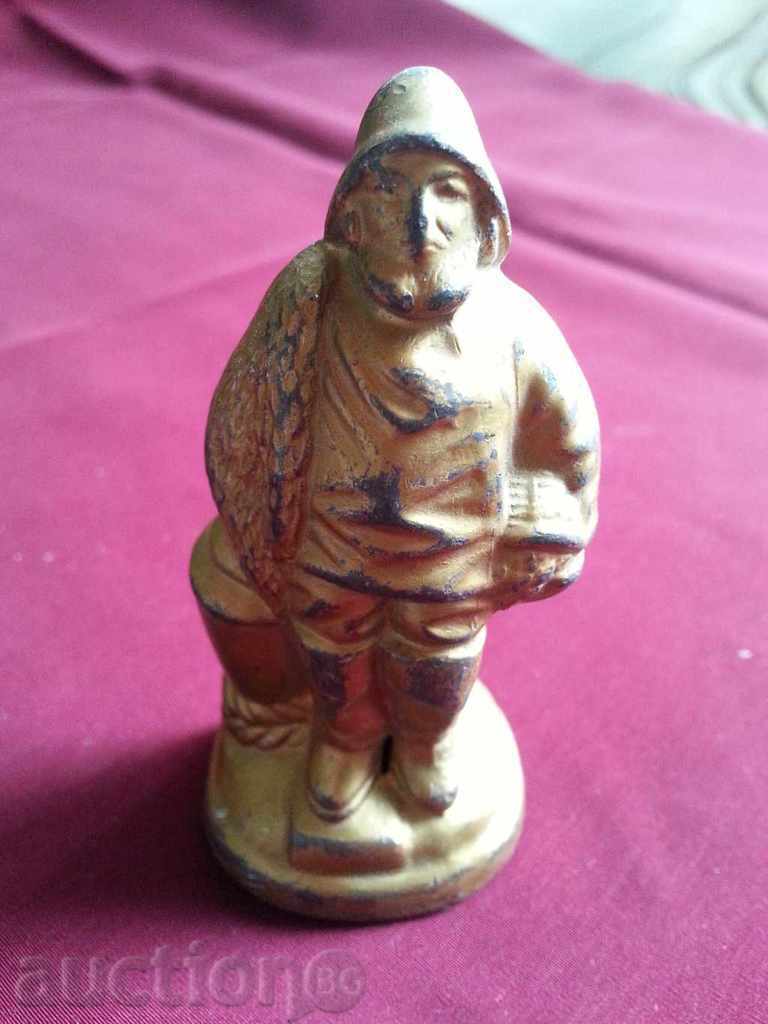 Old Metal Collector's Statuette Figurine