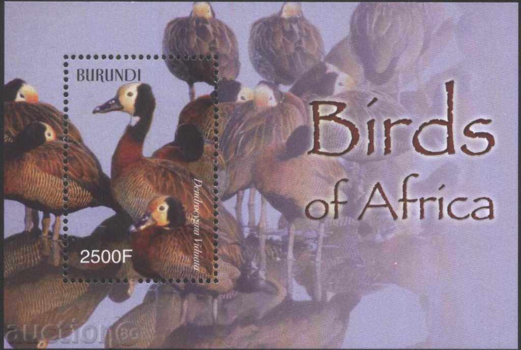 Чист блок  Птици 2004 от Бурунди