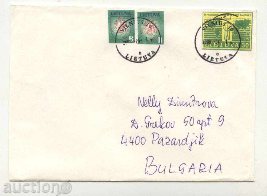 Traveled envelope from Lithuania