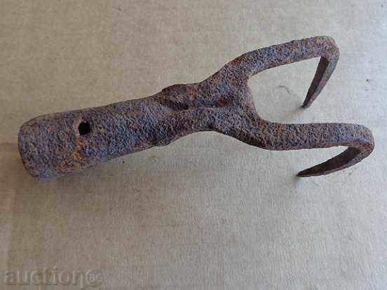 Old manual forged tool, cottage, hammered hook forged iron with price 34.00 BGN | € 17.38 Old manual forged tool, cottage, hammered hook forged iron with price 34.00 BGN | € 17.38