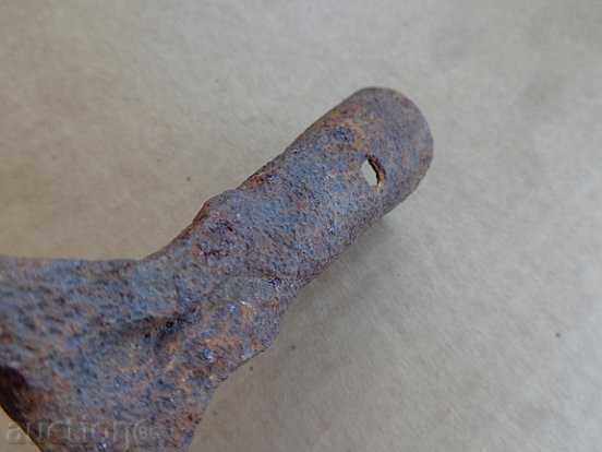 Old manual forged tool, cottage, hammered hook forged iron - 6 Old manual forged tool, cottage, hammered hook forged iron - 6