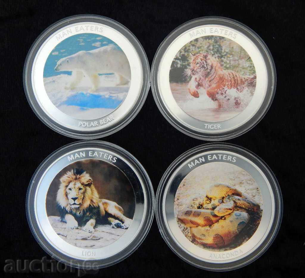 (¯`'•.¸ 100 shillings 2010 UGANDA UNC (12 giant coins) with price 312.00 BGN | € 159.52