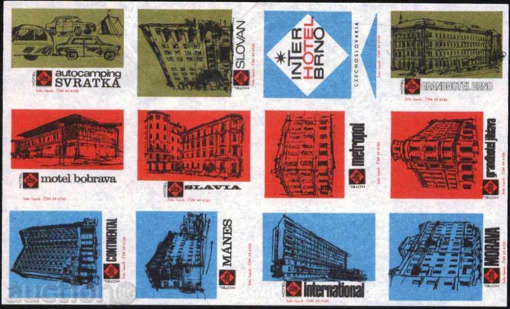 12 match tags Hotels from Czechoslovakia Lot 1339