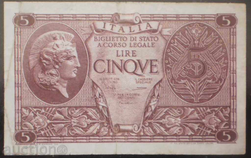 Italia 5 Pounds 1944 R rare cu preț € 6.14 | 12.01 BGN