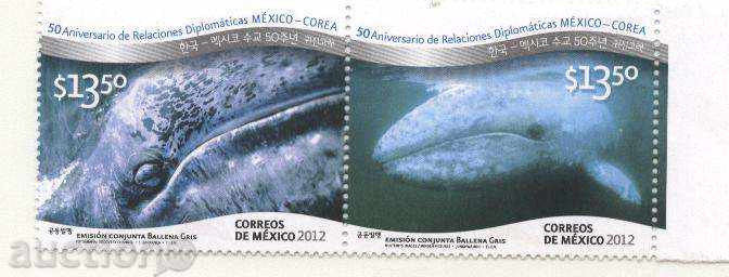 Чисти марки Китове, Мексико-Корея 2012  от Мексико