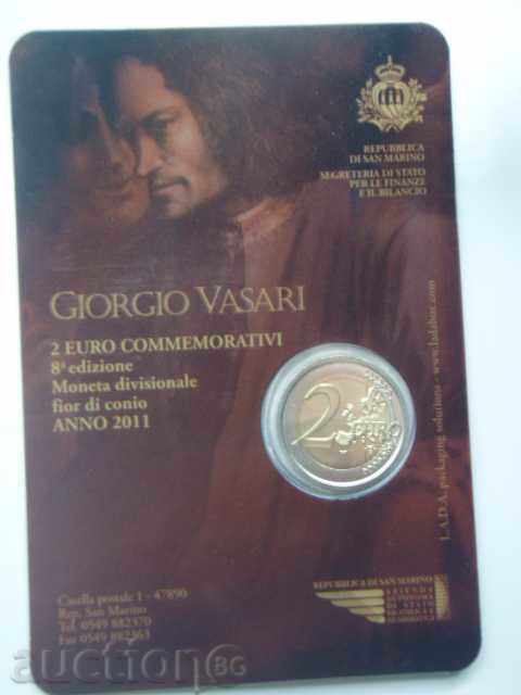 Доставка на 2 Euro 2011 San Marino "Giorgio Vasari" /Сан Марино/ 2 евро