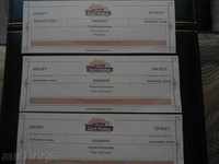 TWO TICKETS SINGLE NUMBER TO THE ISLAND AUSTRALIA BURGAS