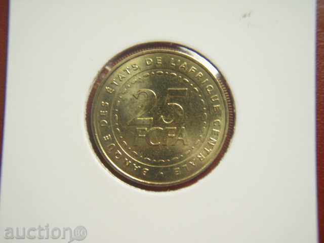 25 Φράγκα 2006 Κράτη της Κεντρικής Αφρικής (Κέντρα της Κεντρικής Αφρικής) Unc