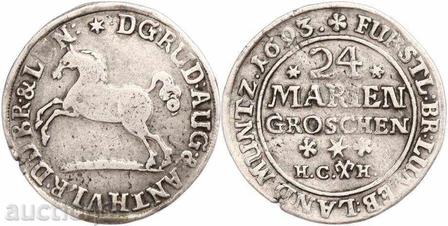 24 Marin penny-de 2/3 Thaler 1693 Braunschweig