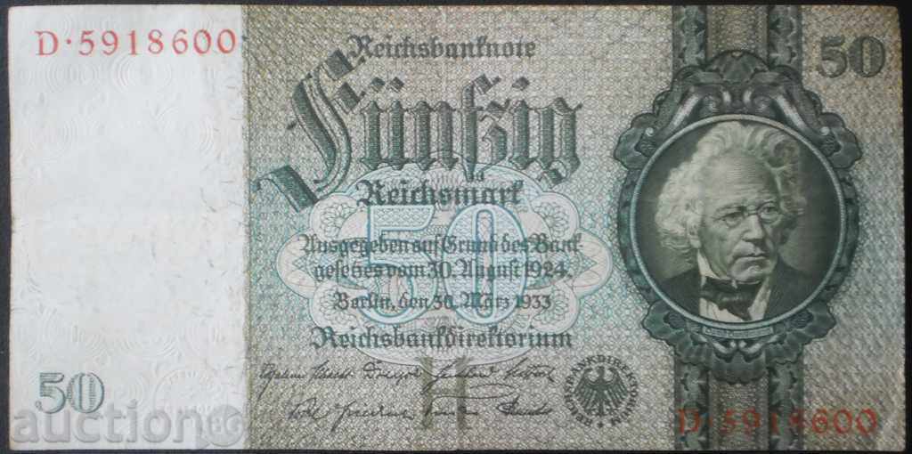 Bancnota Germania 50 Mark 1933 RR rare