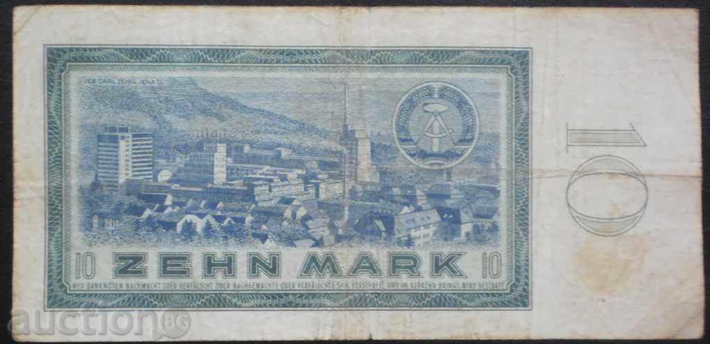 Bancnota Germania GDR 10 Mark 1964 RR rare cu preț € 23.01 | 45.00 BGN
