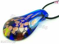 Murano glass and glaze pendant for necklace