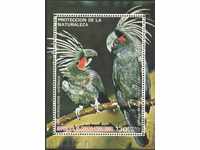 Kleymovan μπλοκ Πουλιά παπαγάλοι 1975 από την Ισημερινή Γουινέα