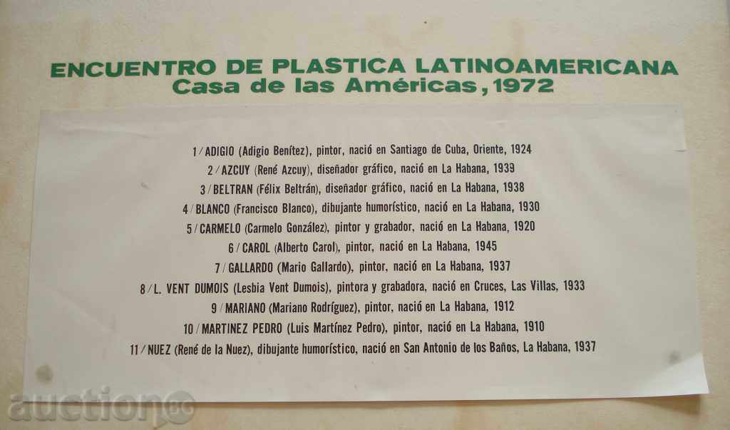 1015 Cuba poster from exhibition Che Guevara America 1972 with price 50.00 BGN | € 25.56 1015 Cuba poster from exhibition Che Guevara America 1972 with price 50.00 BGN | € 25.56