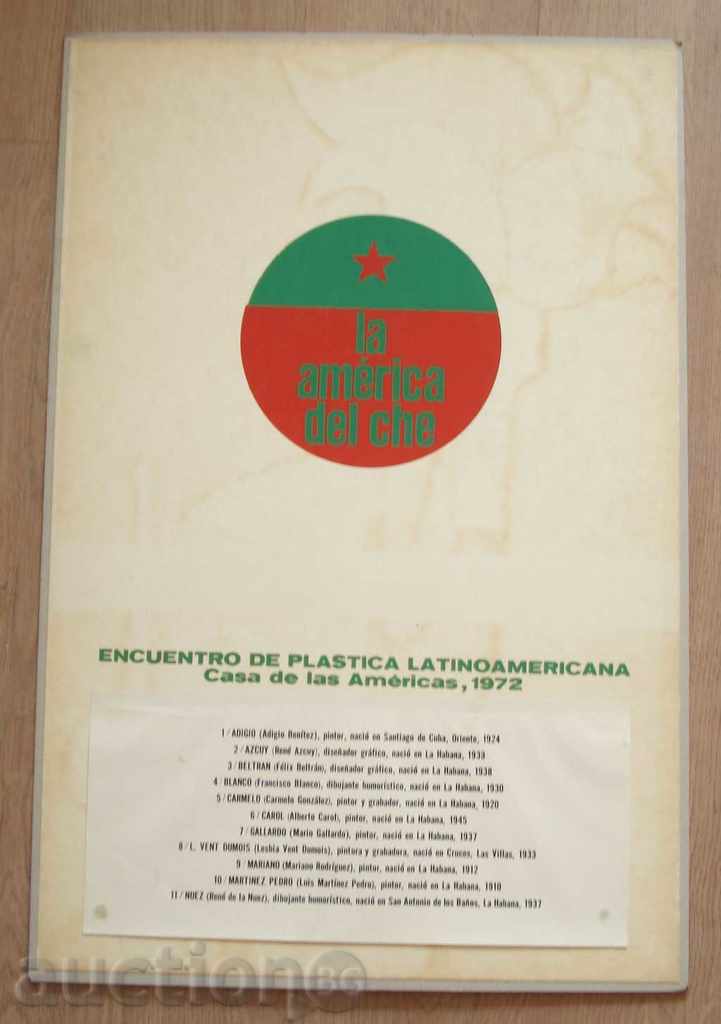 1015 Κούβα αφίσα της έκθεσης Αμερική Τσε Γκεβάρα 1972